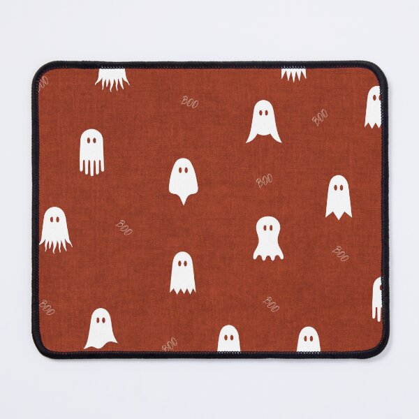 Item preview, minimal cute icon ghost preppy halloween textured Brick Red designed and sold by RenattaZare.