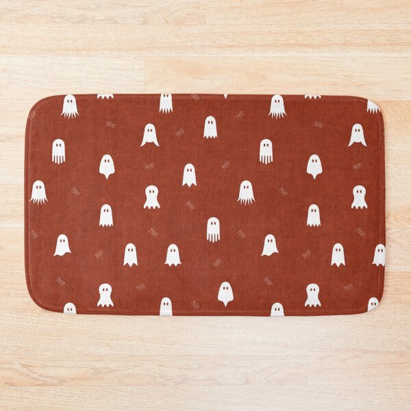 Item preview, minimal cute icon ghost preppy halloween textured Brick Red designed and sold by RenattaZare.