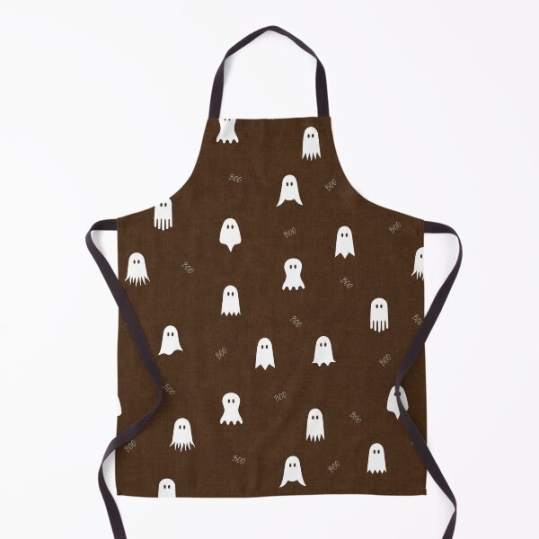 Item preview, minimal cute icon ghost preppy halloween textured Broomstick Brown designed and sold by RenattaZare.