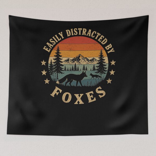 Item preview, Easily Distracted By Foxes Wildlife Nature Lover designed and sold by RetroMini2026.