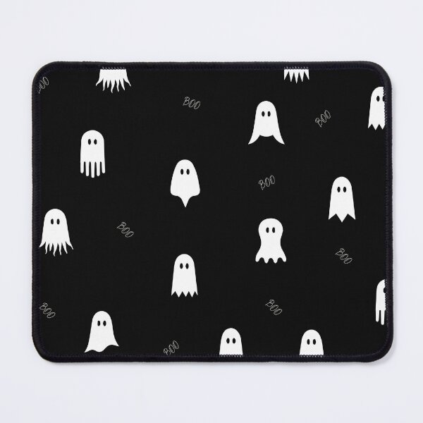Item preview, minimal cute icon ghost preppy halloween textured Midnight Black designed and sold by RenattaZare.