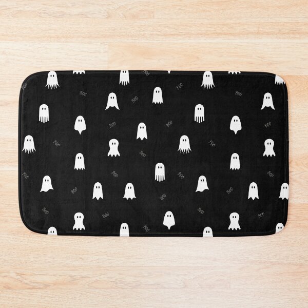 Item preview, minimal cute icon ghost preppy halloween textured Midnight Black designed and sold by RenattaZare.