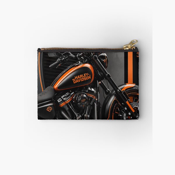 Item preview, Harley-Davidson Vertical 3D Rider – Premium Black & Orange designed and sold by JcAbstractArt.