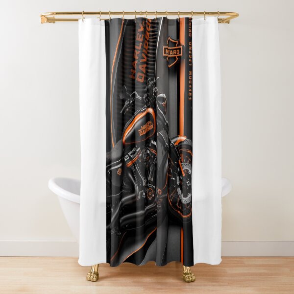 Item preview, Harley-Davidson Vertical 3D Rider – Premium Black & Orange designed and sold by JcAbstractArt.