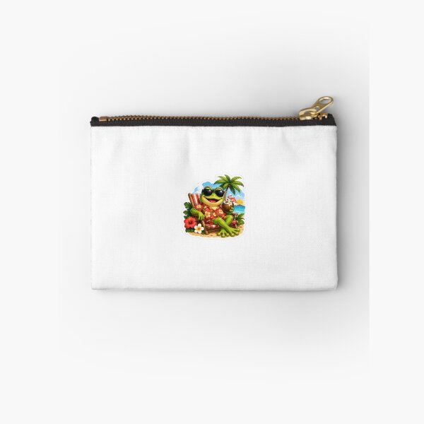 Item preview, Cute Frog Relaxing in Beach Chair Sticker designed and sold by ColorBloom99.