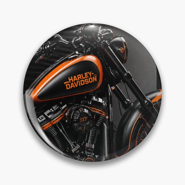 Item preview, Harley-Davidson Vertical 3D Rider – Premium Black & Orange designed and sold by JcAbstractArt.