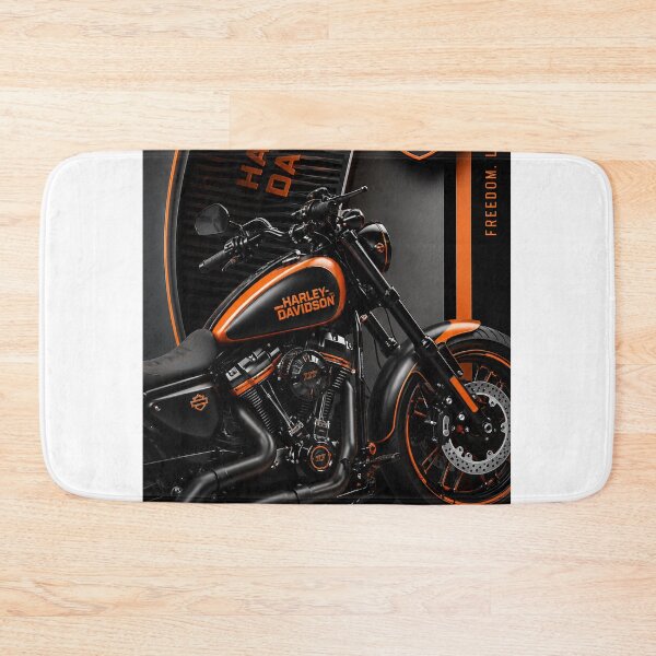 Item preview, Harley-Davidson Vertical 3D Rider – Premium Black & Orange designed and sold by JcAbstractArt.