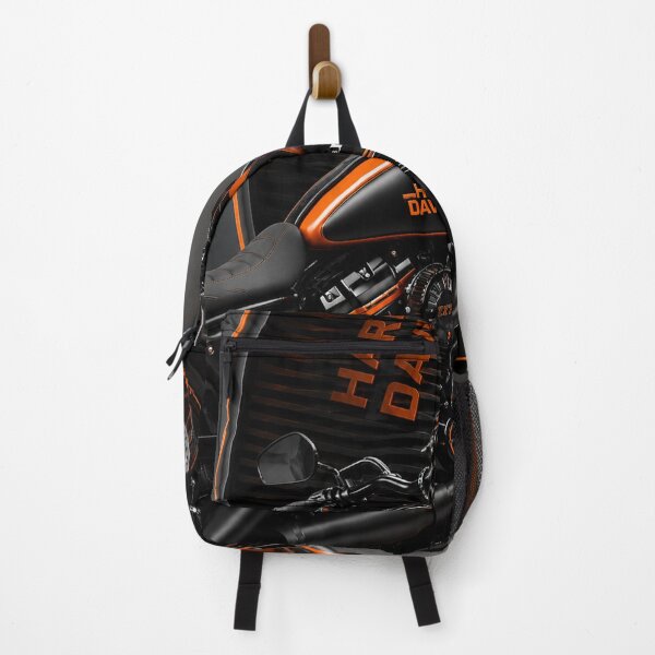 Item preview, Harley-Davidson Vertical 3D Rider – Premium Black & Orange designed and sold by JcAbstractArt.