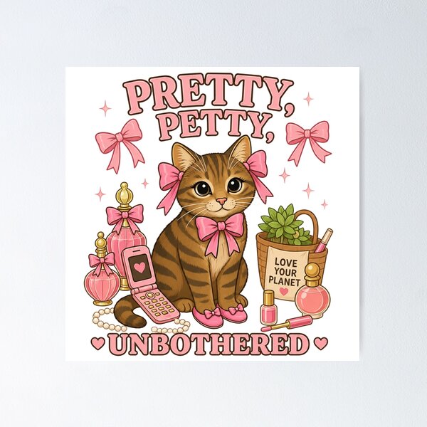 Item preview, Cute Cat Pink Bow Aesthetic designed and sold by Gentlestate.