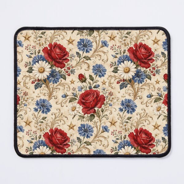 Item preview, Vintage Patriotic Floral Pattern designed and sold by Rui Mythic Studio.