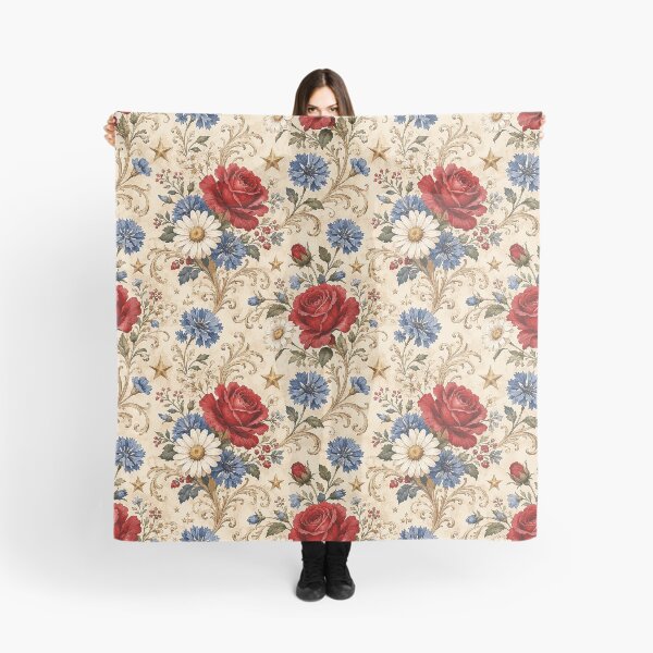 Item preview, Vintage Patriotic Floral Pattern designed and sold by Rui Mythic Studio.
