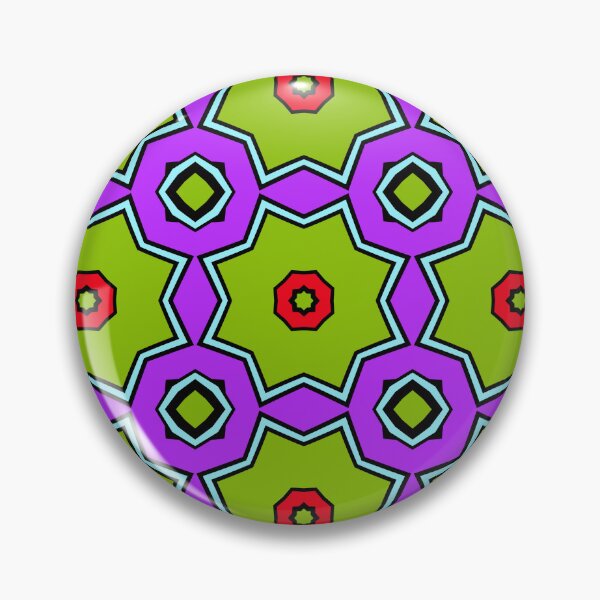 Item preview, Vibrant Green and Purple Star Geometric Mandala designed and sold by Tinsleybluebell.