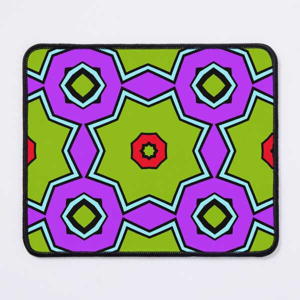 Item preview, Vibrant Green and Purple Star Geometric Mandala designed and sold by Tinsleybluebell.