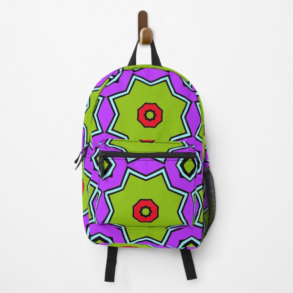 Item preview, Vibrant Green and Purple Star Geometric Mandala designed and sold by Tinsleybluebell.