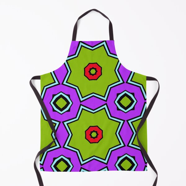 Item preview, Vibrant Green and Purple Star Geometric Mandala designed and sold by Tinsleybluebell.