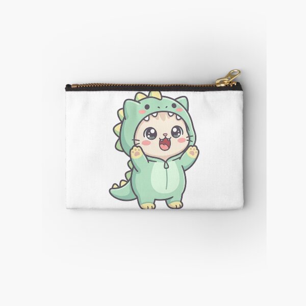 Item preview, Cute Chibi Kitten in Dinosaur Onesie designed and sold by  Cat Lady.