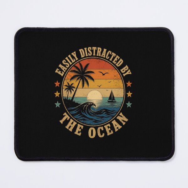 Item preview, Easily Distracted By The Ocean Beach Summer Vacationer Marine Coastal designed and sold by RetroMini2026.