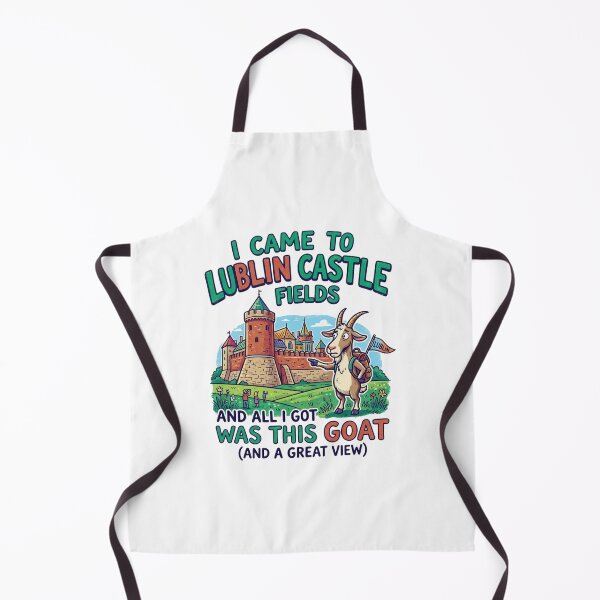 Item preview, I Came to Lublin Castle Fields and All I Got Was This Goat (And a Great View) – Funny Travel Graphic T-Shirt Design PNG designed and sold by Sushikidsntoddlers.