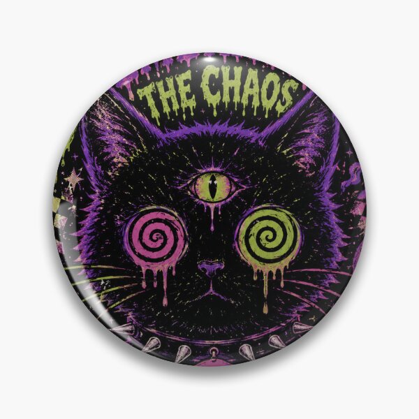 Item preview, "Exploring Different Realities" Trippy Black Cat Sticker designed and sold by Jamunakala1.