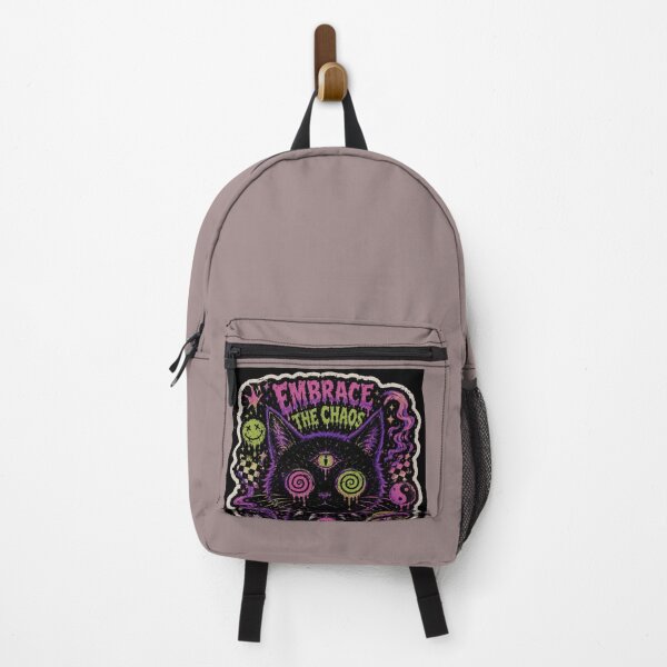 Item preview, "Exploring Different Realities" Trippy Black Cat Sticker designed and sold by Jamunakala1.