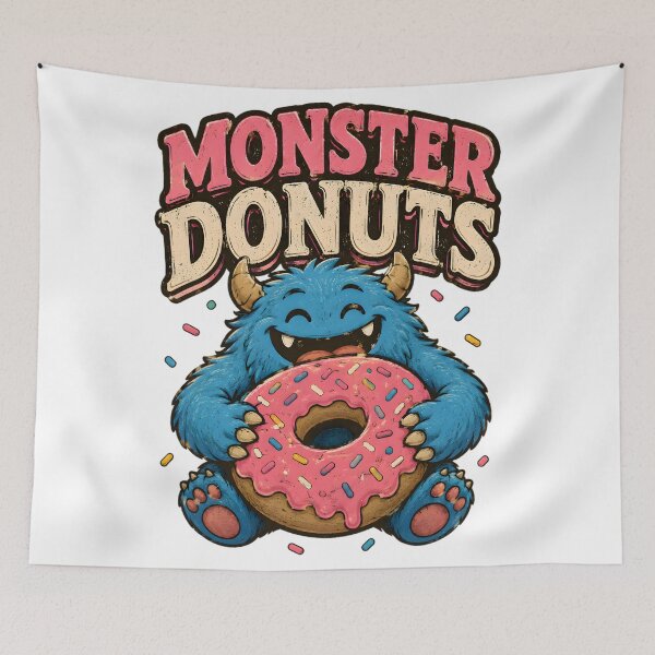 Item preview, Monster Donuts Vintage Mascot designed and sold by Drofted.
