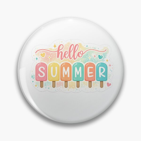 Item preview, Hello Summer Popsicle Sticker – Cute Pastel Summer Typography | Kawaii Seasonal Design designed and sold by StyloStudio.