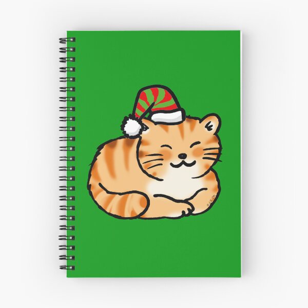 Item preview, Cute Orange Tabby Cat in Santa Hat Christmas Holiday designed and sold by CuteCartoon.