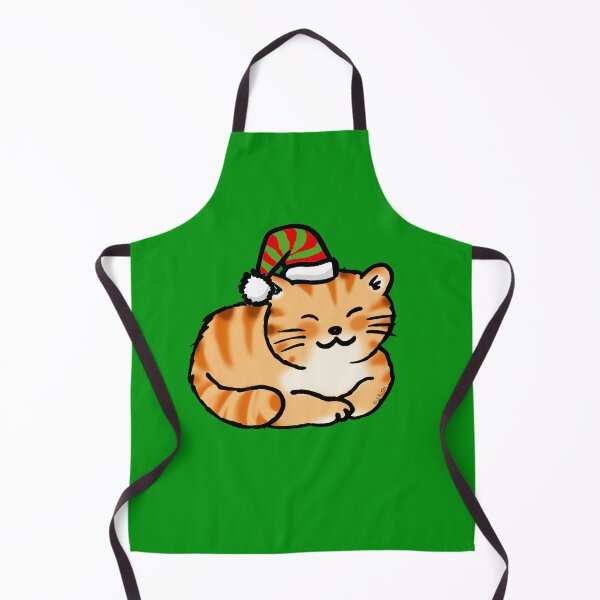 Item preview, Cute Orange Tabby Cat in Santa Hat Christmas Holiday designed and sold by CuteCartoon.