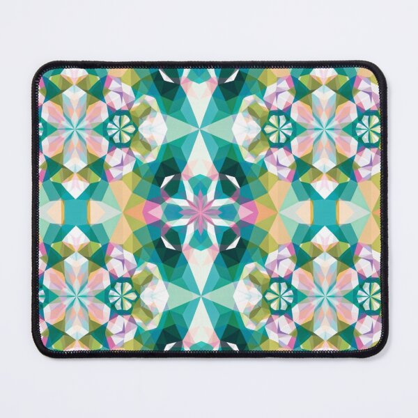 Item preview, Teal and Gold Kaleidoscope Mandala Pattern designed and sold by IntelliMindDesigns.