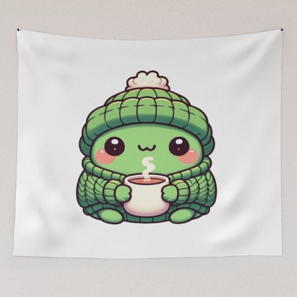 Item preview, Cozy Frog Drinking Tea | Cute Tea Lover Aesthetic designed and sold by vigzhifushions.