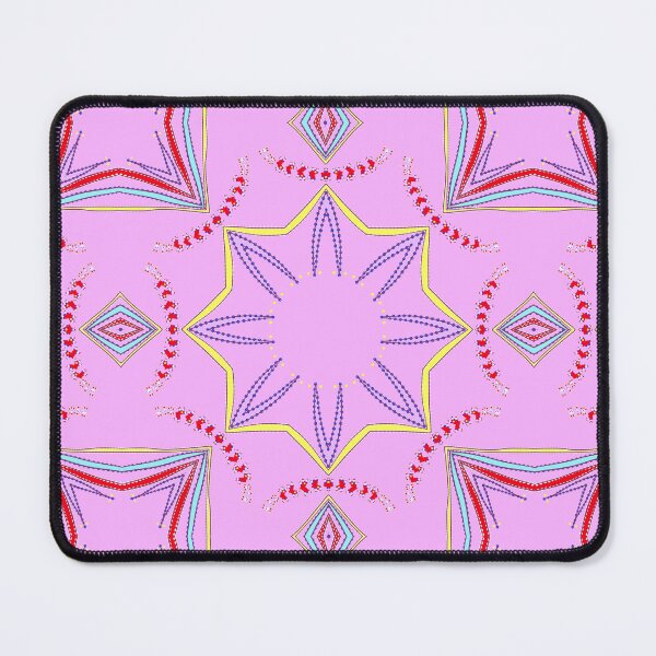 Item preview, Vibrant Pink and Red Heart Star Mandala designed and sold by Tinsleybluebell.