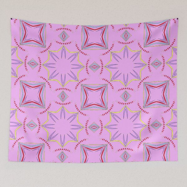 Item preview, Vibrant Pink and Red Heart Star Mandala designed and sold by Tinsleybluebell.