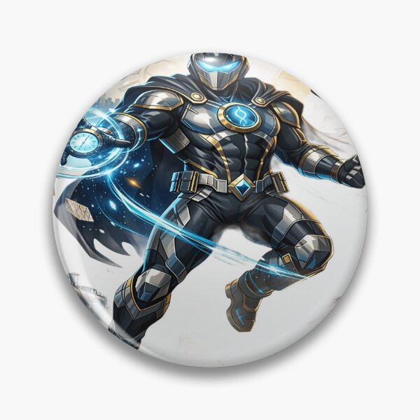 Artikelvorschau, Chrono Guardian – Time Manipulation Superhero Illustration entworfen und verkauft von Artisan Finds Online.