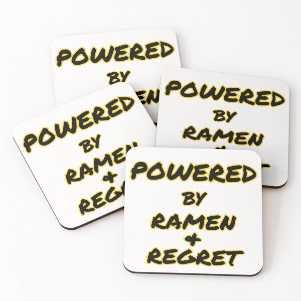 Item preview, Powered by Ramen and Regret designed and sold by Snedsdigital.