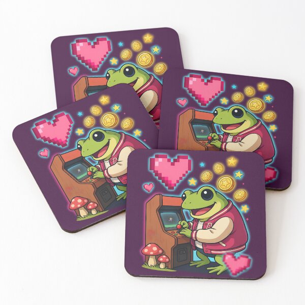 Item preview, Cute Retro Arcade Frog Gamer | Pixel Hearts & Vintage Gaming Vibes designed and sold by PatsiRose.