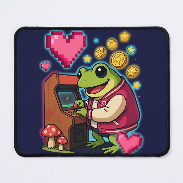 Item preview, Cute Retro Arcade Frog Gamer | Pixel Hearts & Vintage Gaming Vibes designed and sold by PatsiRose.