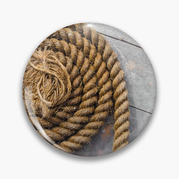 Item preview, Coiled Hemp Rope On Weathered Wooden Deck Nautical Marine Dock Line Close-Up designed and sold by Nmallia.