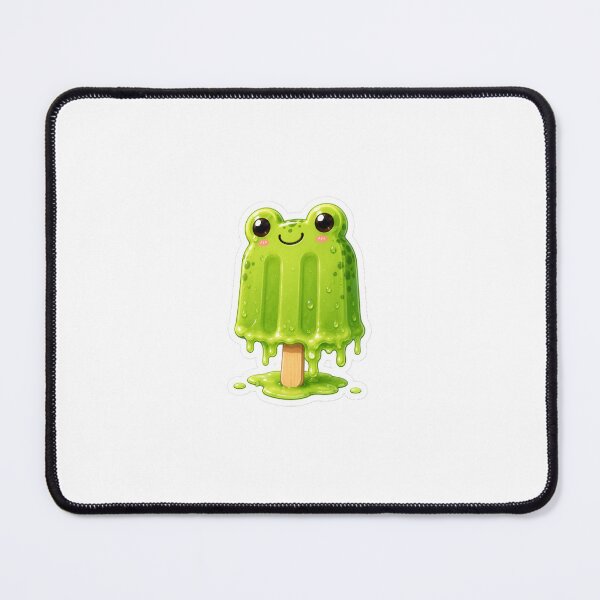 Item preview, Cute Melting Frog Popsicle Ice Cream Sticker designed and sold by ColorBloom99.