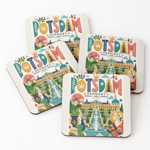 Item preview, Potsdam Germany Sanssouci Palace Embroidered Travel Illustration designed and sold by Witsprings.