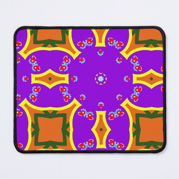 Item preview, Vibrant Purple and Orange Heart Geometric Mandala designed and sold by Tinsleybluebell.