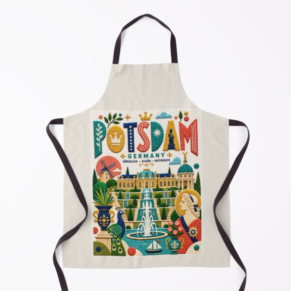 Item preview, Potsdam Germany Sanssouci Palace Embroidered Travel Illustration designed and sold by Witsprings.