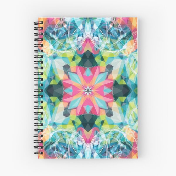 Item preview, Colorful Pink Blue Kaleidoscope Mandala Art designed and sold by IntelliMindDesigns.