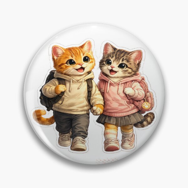 Item preview, Best Friends Forever Cats Sticker designed and sold by Genzfirevibes.