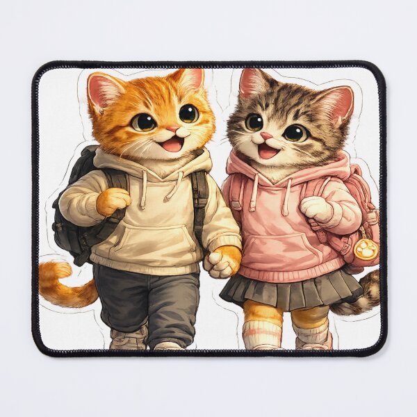 Item preview, Best Friends Forever Cats Sticker designed and sold by Genzfirevibes.