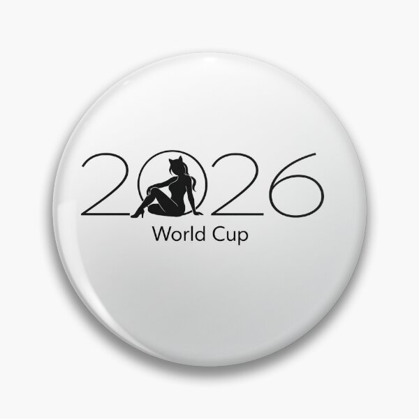 Item preview, World Cup 2026 in black and white and cat woman  designed and sold by wallartofmio.