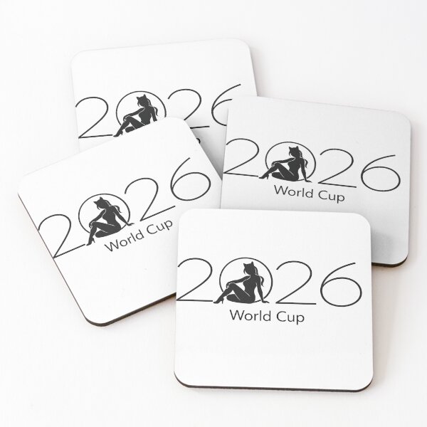 Item preview, World Cup 2026 in black and white and cat woman  designed and sold by wallartofmio.