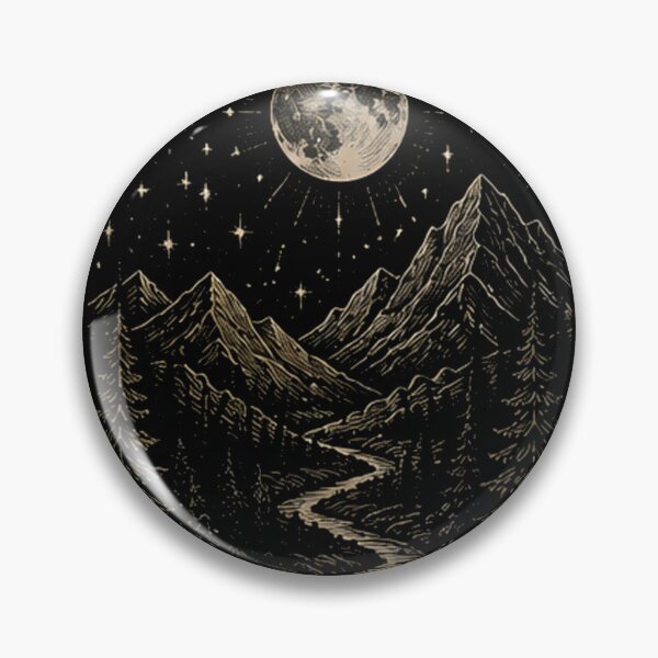 Item preview, Mystic Moonlit Mountain Landscape designed and sold by Mystic & Celestial Art.