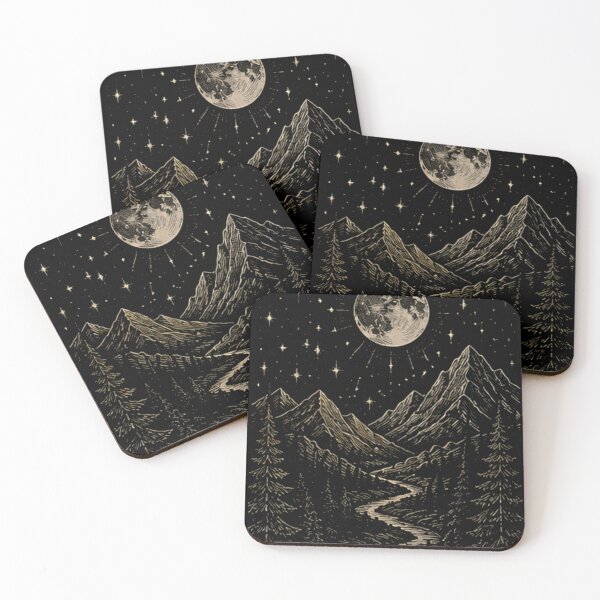 Item preview, Mystic Moonlit Mountain Landscape designed and sold by Mystic & Celestial Art.