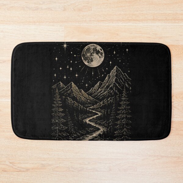 Item preview, Mystic Moonlit Mountain Landscape designed and sold by Mystic & Celestial Art.