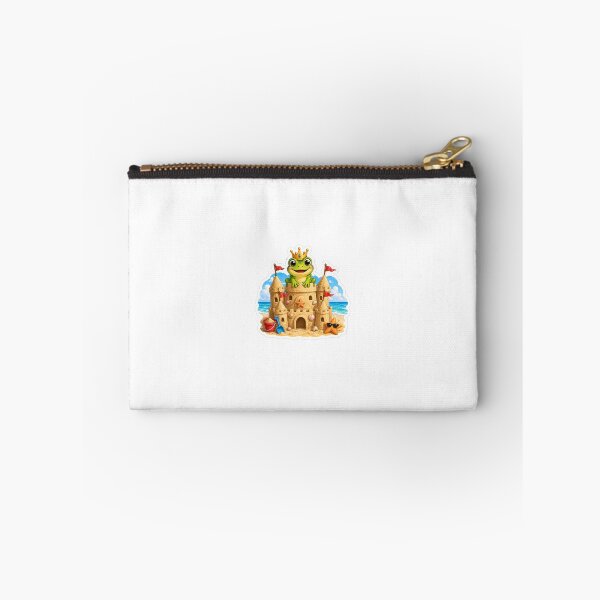 Item preview, Cute Frog King on Sandcastle Beach Sticker designed and sold by ColorBloom99.